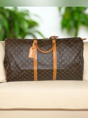 Louis Vuitton Keepall 60 Monogram Travel Duffle Bag Authentic GOOD Cond. Vintage